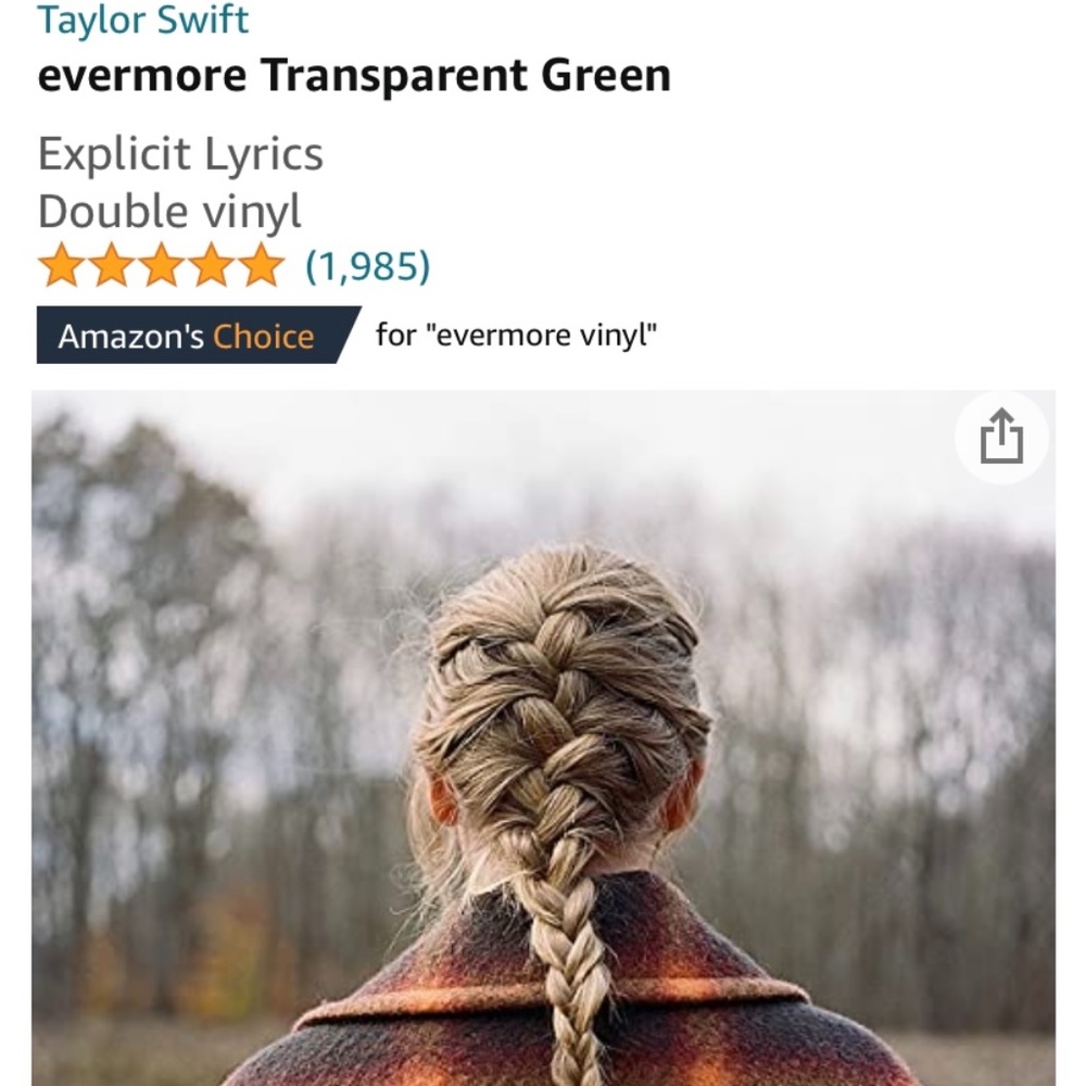 Taylor Swift evermore Transparent Green Vinyl💚